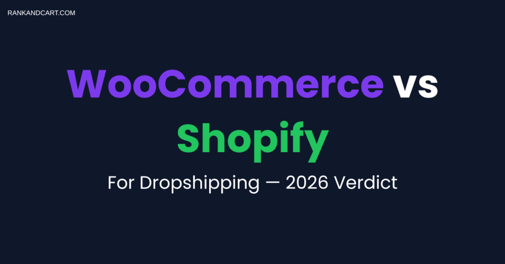 WooCommerce vs Shopify for dropshipping comparison 2026